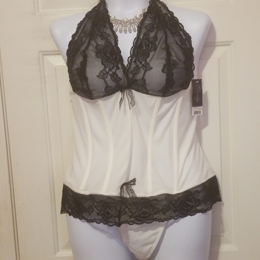 Halter corset and thong set